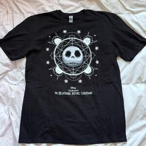 nightmare before Christmas Celestial jack skellington black graphic tee sz L